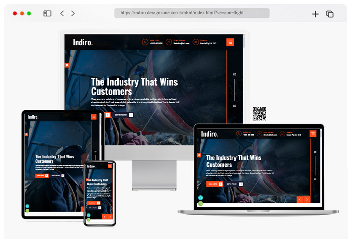 indiro factory industry html website template