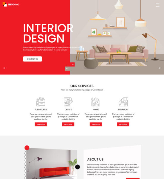 inodino interior design website template