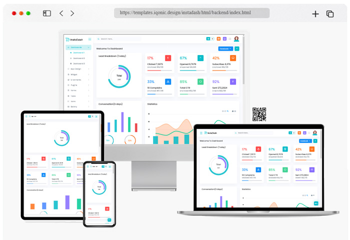 instadash vuejs admin dashboard