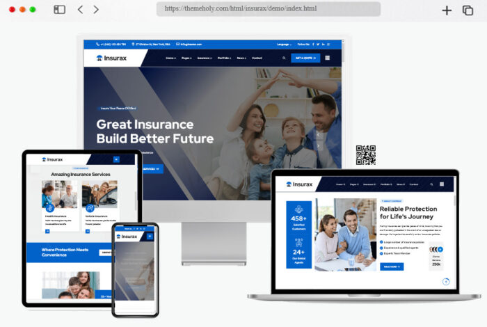 insurax insurance company html template
