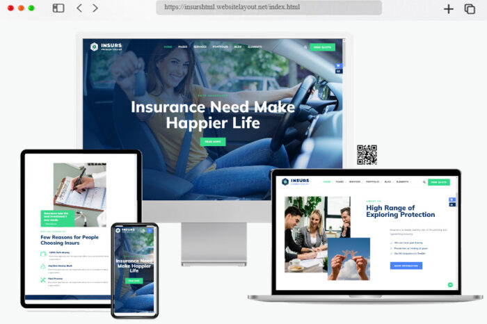 insurs insurance html template