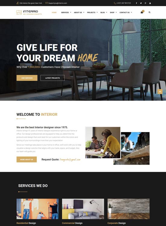 interrio interior design joomla template