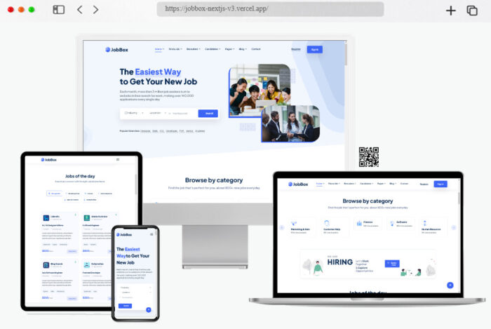 jobbox job portal react nextjs template