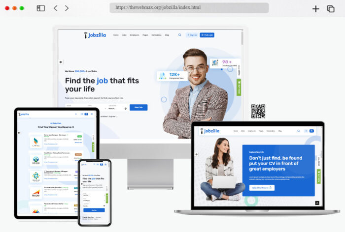 jobzilla job board html template