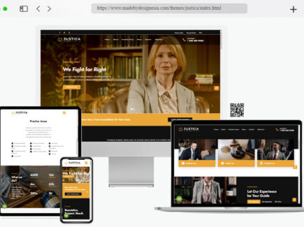justica responsive lawyer website template