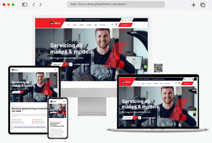 karzo car service washing wordpress theme