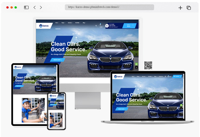 karzo car service washing wordpress theme