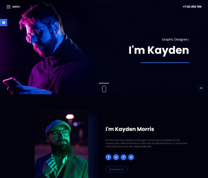 kayden personal bootstrap template