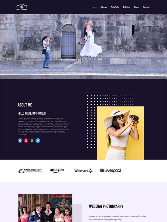 keenshot free photography wordpress theme