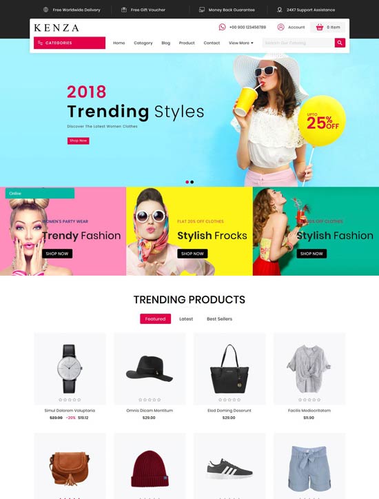 kenza fashion prestashop theme