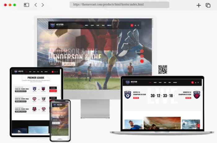 kester responsive sports template