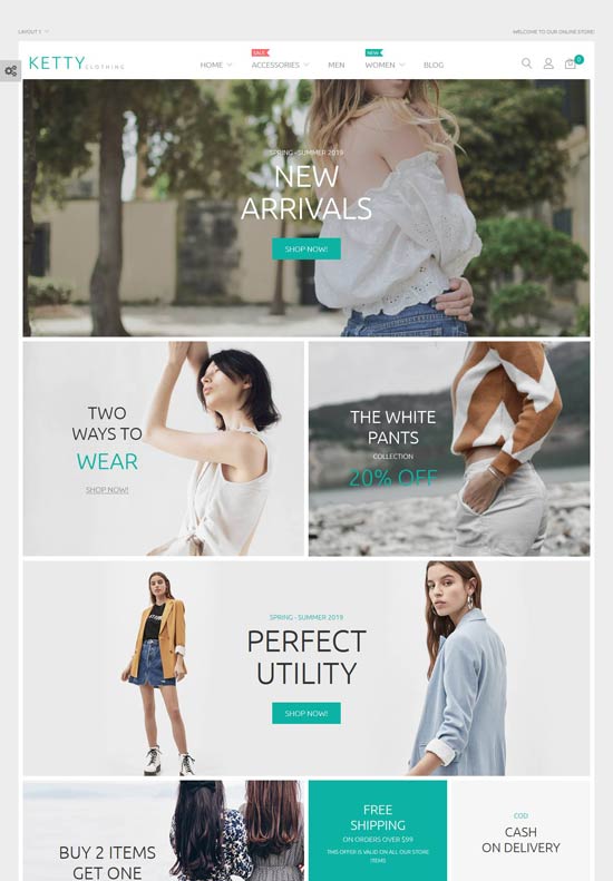 ketty fashion store magento theme