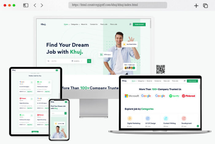 khuj job board html template