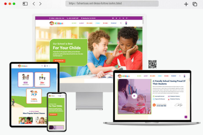 kitton kids kindergarten pre school html template