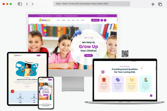 knirpse kindergarten html template