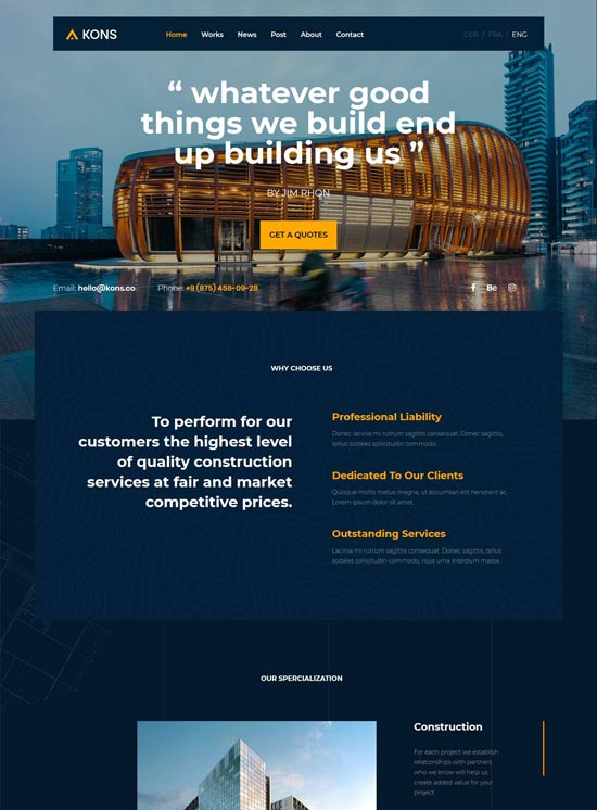 kons construction joomla theme