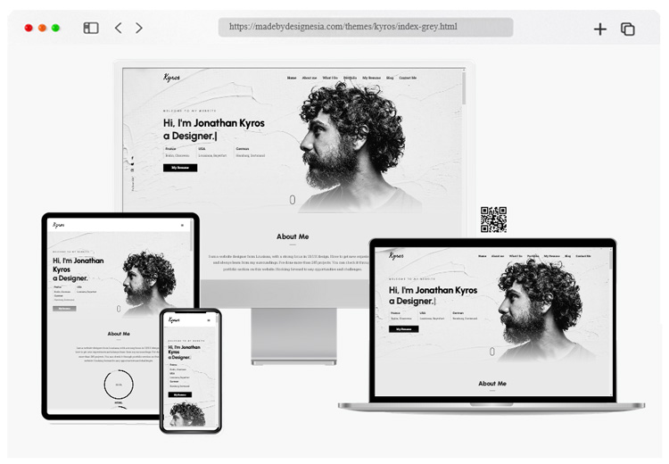 kyros cv resume html template