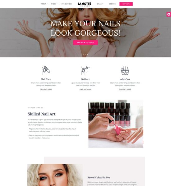 la notte nail salon html