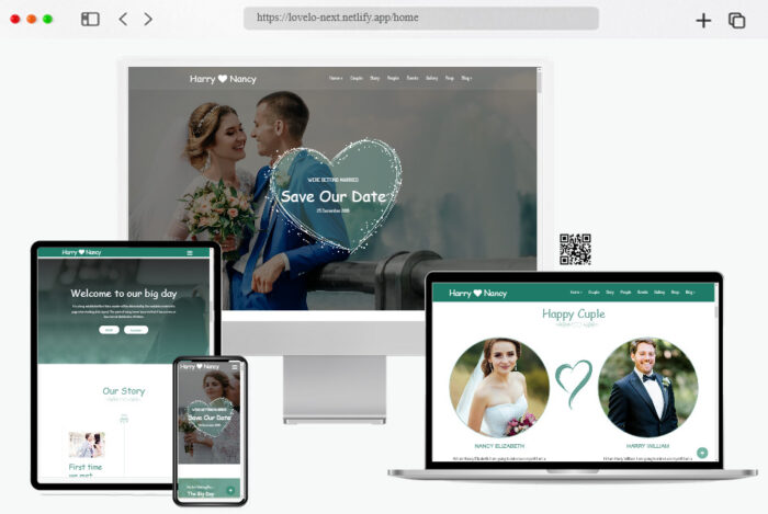 lavelo wedding website template