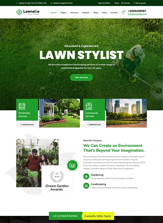 lawnella gardening wordpress theme