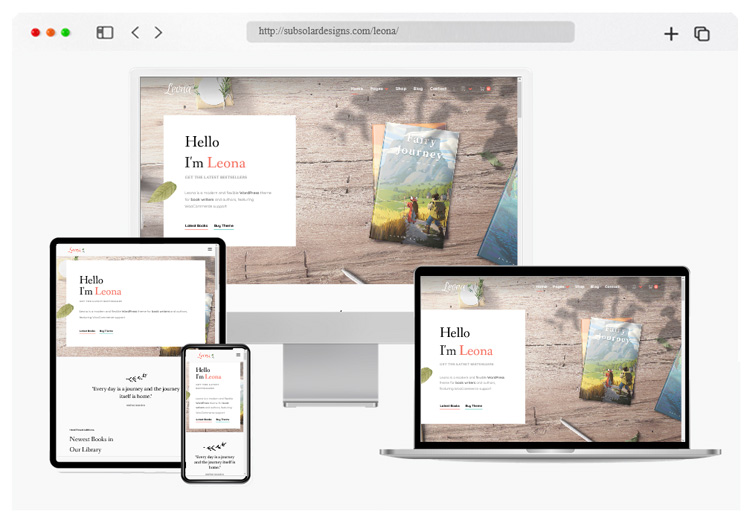 leona wordpress theme for writers