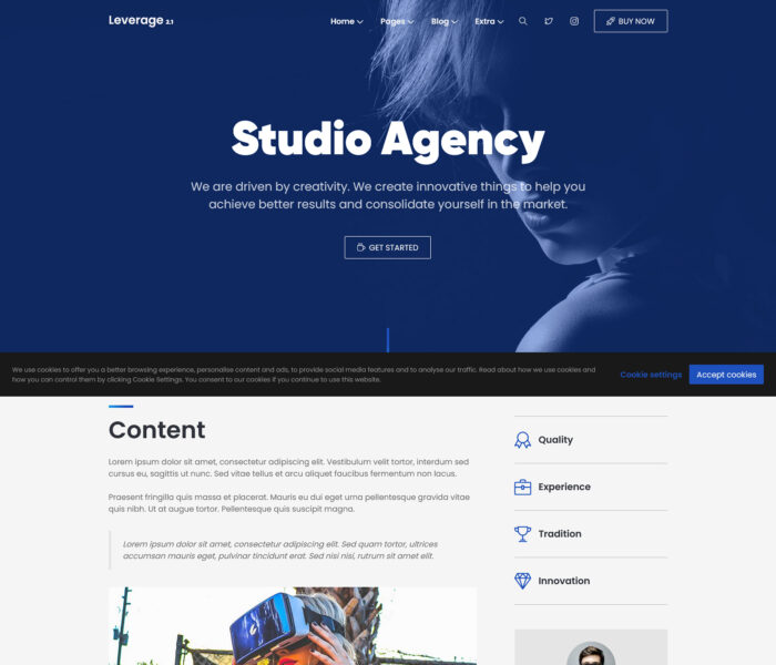 leverage bootstrap html template