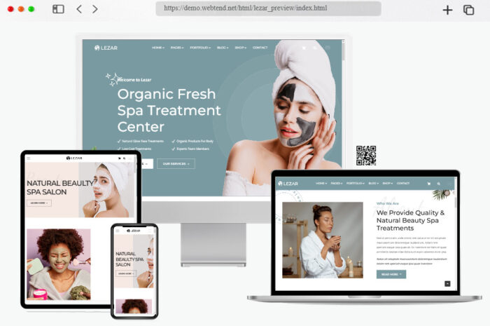 lezar beauty spa html template