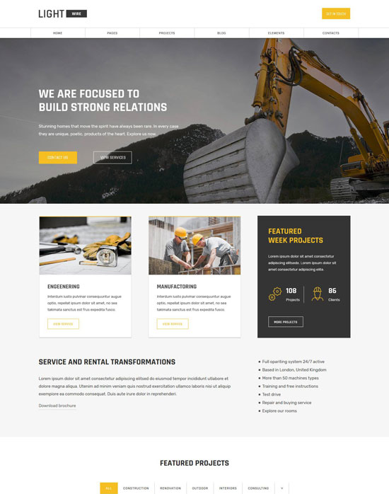 lightwire industry joomla template