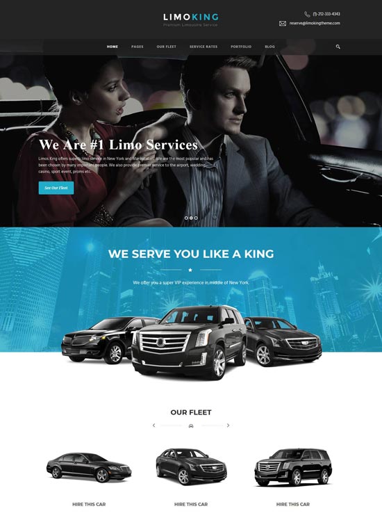 limo king car hire template