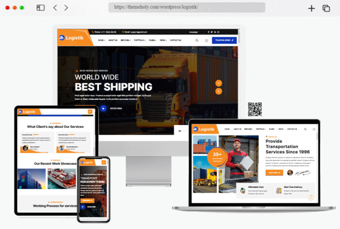 logistik transport logistics wordpress theme