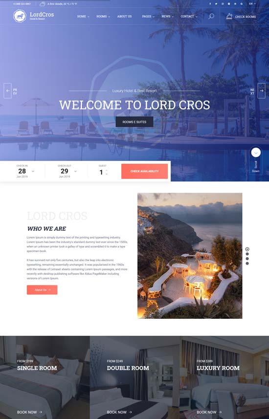 lordcros hotel html template