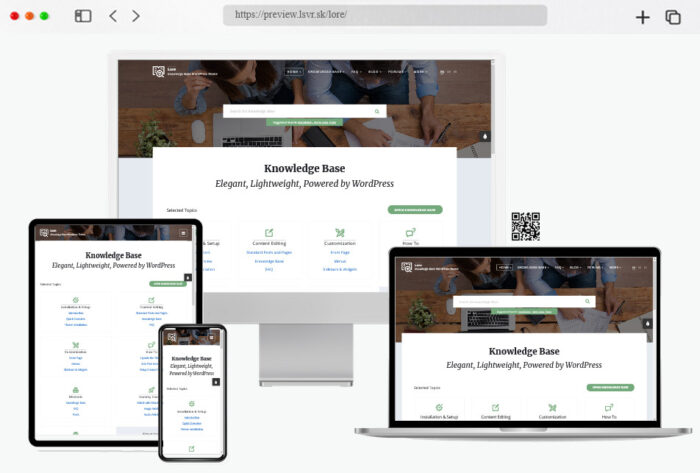 lore elegant knowledge base wordpress theme