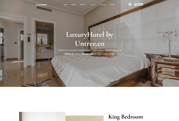 luxuryhotel free website template