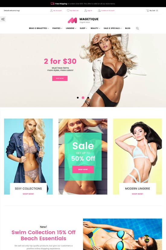 magetique fashion amp magento theme