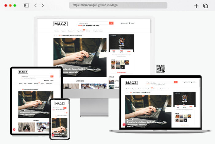 magz magazine style free responsive website template