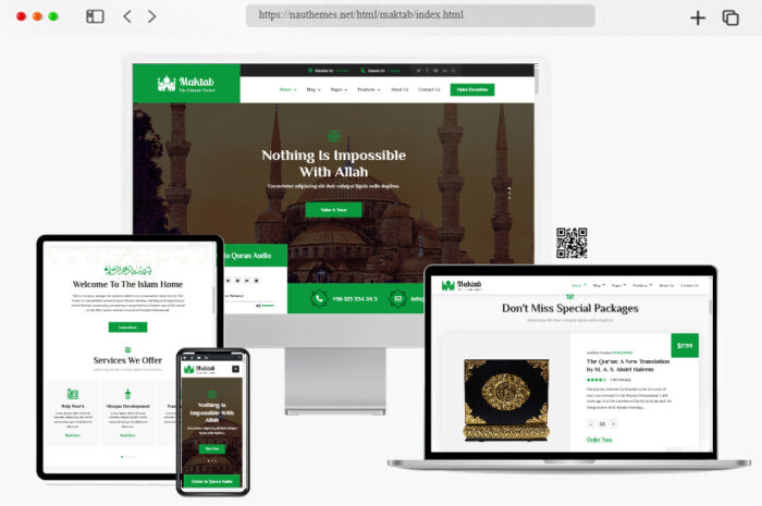 maktab church website layout