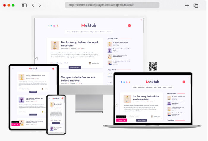 maktub minimal blog wordpress