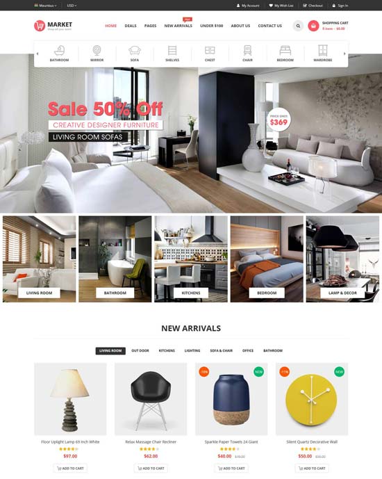 market furniture store magento