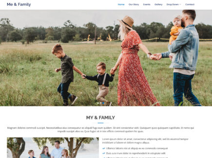 me family free bootstrap template
