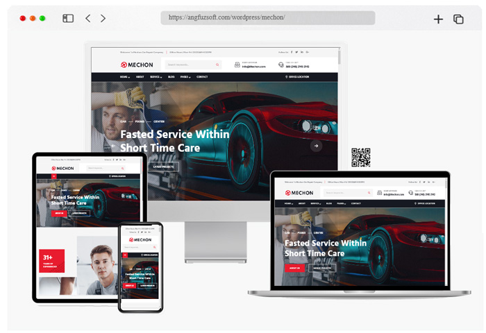 mechon car service repair wordpress theme