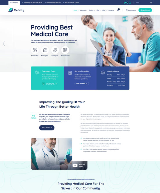 medcity medical wordpress theme