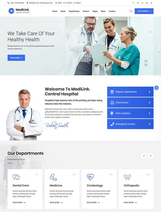 medilink html medical template