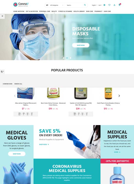 medical store theme prestashop