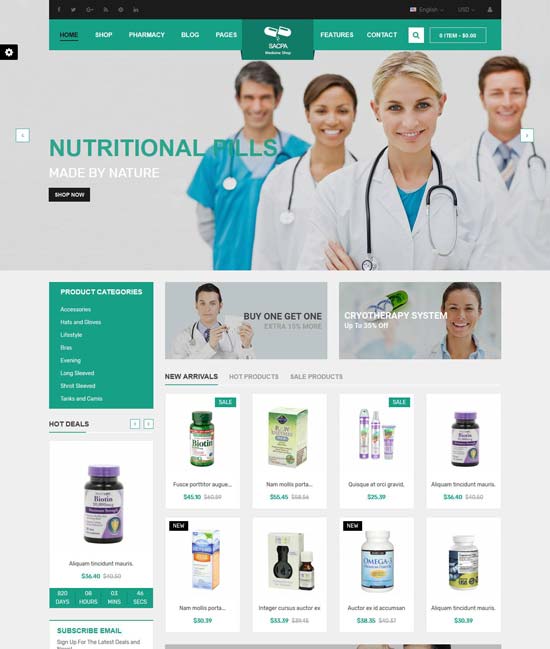 medicine pharmacy prestashop theme