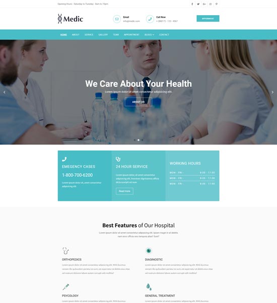 medics bootstrap website
