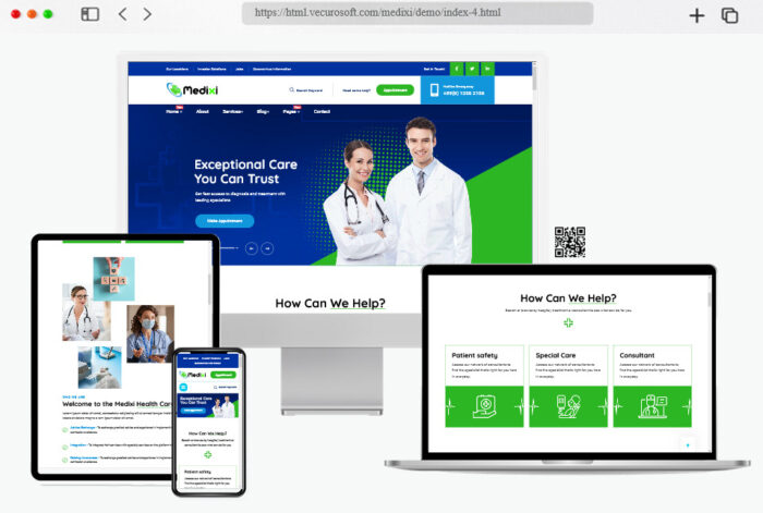 medixi health doctor clinic html template