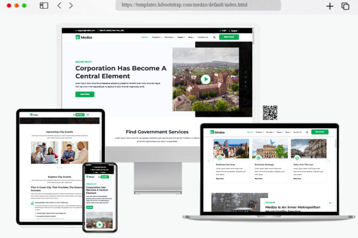 medzo municipal government services html template