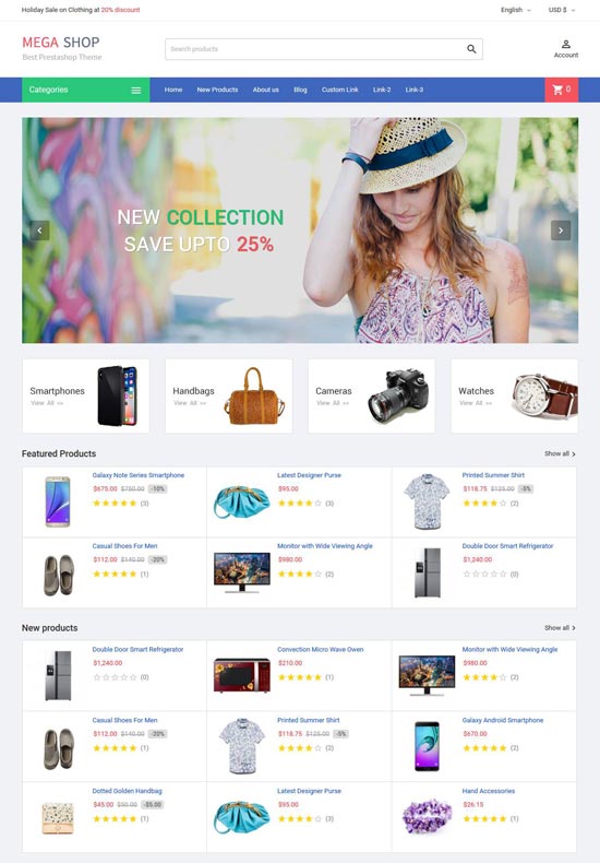 megashop prestashop theme