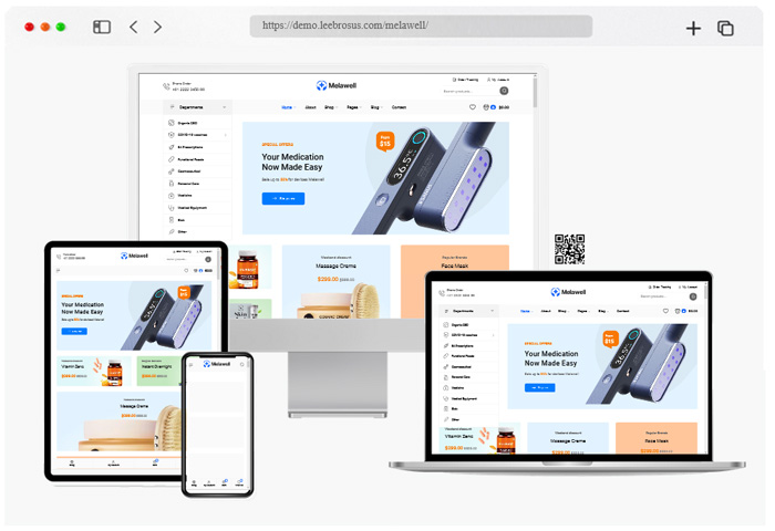melawell pharmacy woocommerce theme