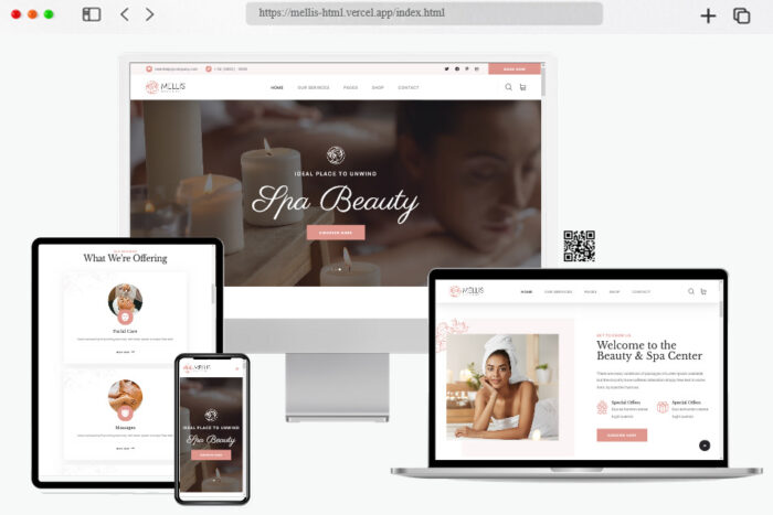 mellis beauty spa html template